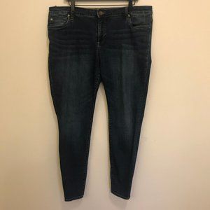 Kut From The Kloth Toothpick Skinny Blue Jeans 18W